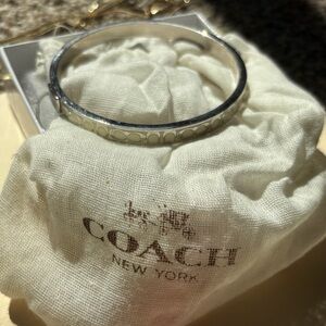 Coach Silver and White Bangle